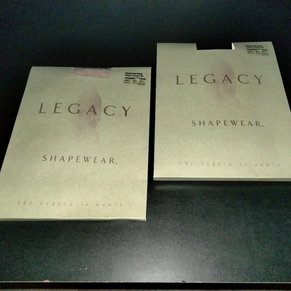 Legacy Shapewear Thigh Trimmer with FreshKnit Panel, Nude, Size C, Set of Two